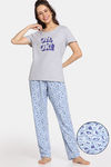 Rosaline Mystic Wonders Knit Poly Pyjama Set - Chambray Blue — thumbnail 1